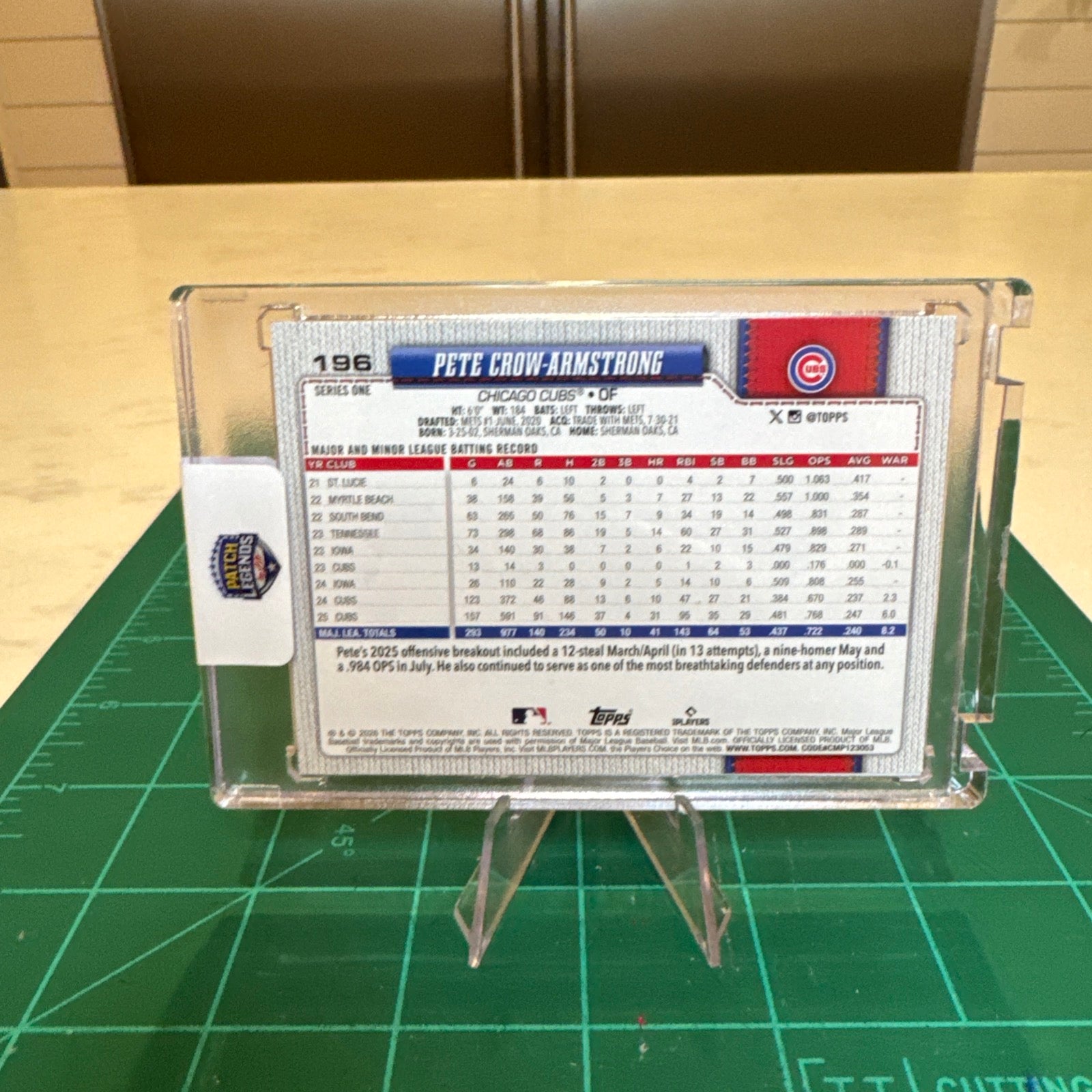 Pete Crow-Armstrong 1/1 Card